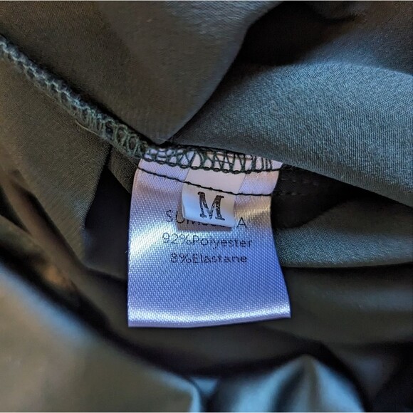 Emerald Green Satin Tie Neck Cowl Backless Formal Prom Midi Dress Size Medium - Picture 7 of 7